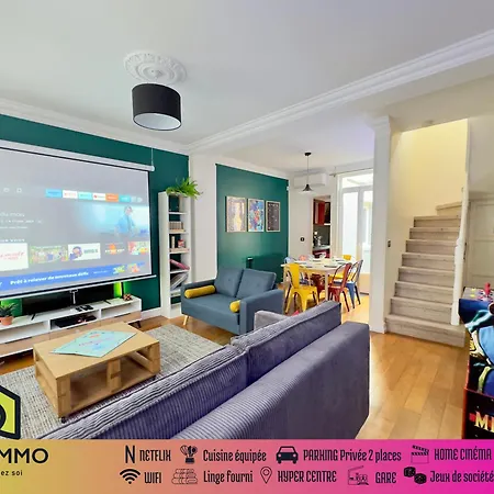 Maison 3Ch - Cinema - Game Room - Parking - Gare Amiens Extérieur photo