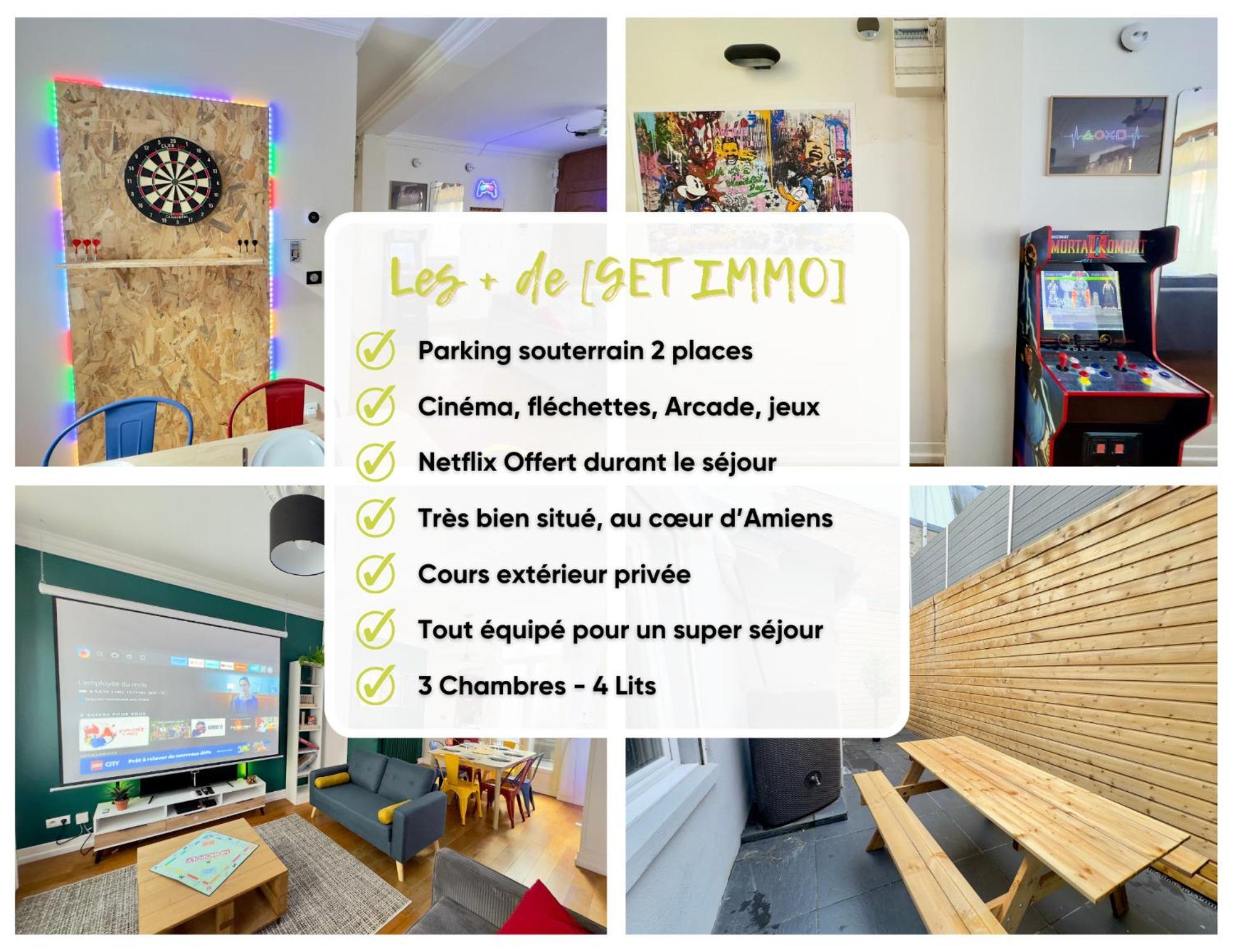 Maison 3ch - Cinema - Game - Parking - Gare Hébergement de vacances